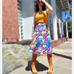 Nooworks Summer Daze Multicolor Floral A-Line Slip Skirt